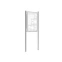 Photo : Vitrine d'affichage extérieur sur pieds Grand format Simple face Anodisé - 9 A4 - H 1000 x L 750 mm