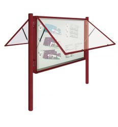 Vitrine d'affichage extérieur sur pieds Grand format Double face