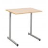Table scolaire monoplace avec plateau mélaminé et chant ABS 2 mm - T4 - gris ral 9006