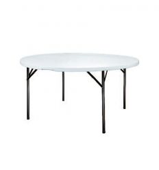 Table pliante blanche ronde