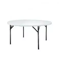 Table pliante blanche ronde