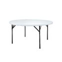 Photo : Table pliante blanche ronde Ø 122 cm