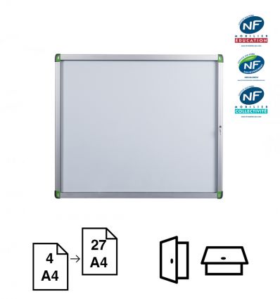 Boîte de rangement pliante transparente à double porte, vitrine d