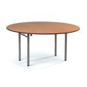 Photo : Table Pliante Bois Mélaminé Ronde Aluminium B8491 - Ø 120 cm - Hêtre du Tyrol H1582 - Harmonisé PVC 2mm