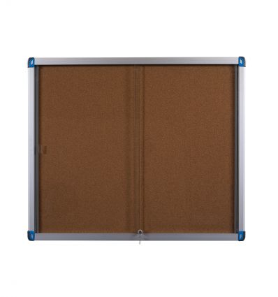 Panneau affichage mural porte coulissante fond liège