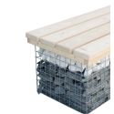 Photo : Banc Gabion 100 x 30 x 54 cm