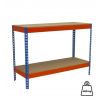 Table d'atelier 2 plateaux couleur bleu / orange