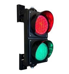 Feu de signalisation bicolore pour quai allumé
