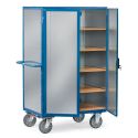 Photo : Chariot armoire roulante en tôle Tôle d'acier zinguée opaque - L. 1000 x l. 680 mm
