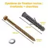 Fixation du ralentisseur routier 70 mm voie privée
