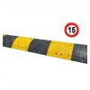 Ralentisseur routier 70 mm voie privée jaune et noir (fixations incluses)