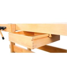 Grand établi en bois avec étaux