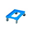 Photo : Plateau roulant plastique 250 kg Ouvert + 4 roues pivotantes