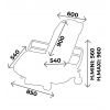 Dimensions fauteuil ambulatoire 60 cm de largeur