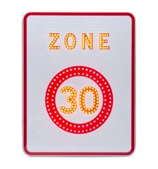 Panneau de signalisation lumineux zone limitée à 30 km/h