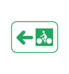 Panneau présignalisation DV43c flèche gauche