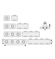Dimensions du bloc empilable en béton