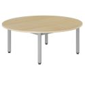 Photo : Table scolaire maternelle ronde T1 - Hauteur de plateau 46 cm - Gris - RAL 9006