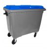 Bac poubelle 660 litres couvercle bleu