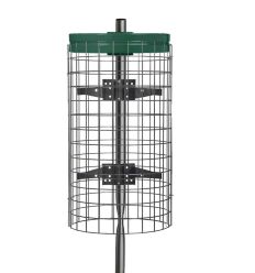 Poubelle espace vert sans couvercle avec grille vert mousse