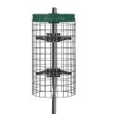 Photo : Poubelle de Plage sur Poteau 110L - Acier ou Bois Classique - Grille - Vert mousse RAL 6005 - Sans