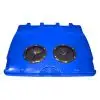 Couvercle bleu avec opercule pour conteneur 1100 litres