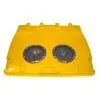 Couvercle jaune avec opercule pour conteneur 1100 litres