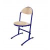 Chaise de classe réglable en hauteur bleue