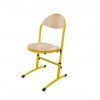 Chaise scolaire appui sur table réglable en hauteur jaune