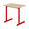 Table de classe monoplace mélaminé - T4 - rouge ral 3000