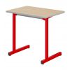 	Table de classe monoplace mélaminé - T6 - rouge ral 3000