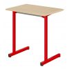 Table scolaire monoplace stratifié 8/10e - T4 - rouge ral 3000