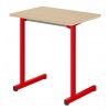 Table scolaire monoplace stratifié 8/10e - T5 - rouge ral 3000