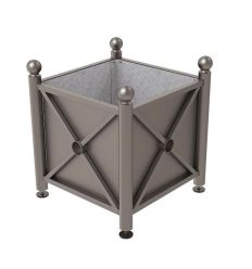 Bac à palmier gris Procity RAL 9007 pommeaux boule