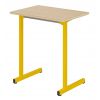 Table scolaire monoplace avec plateau stratifié 8/10 et chant polyuréthane - T5 - jaune ral 1003