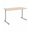 Table scolaire biplace plateau mélaminé et chant ABS 2 mm - T4 - gris ral 9006