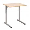 	Table scolaire individuelle réglable plateau mélaminé et chant ABS 2 mm - gris ral 9006