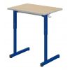 Table scolaire individuelle réglable en hauteur stratifié PU - bleu ral 5002