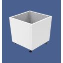 Photo : Bac à palmier en acier Blanc pur RAL 9010 - L. 785 x l. 785 x H. 760 mm
