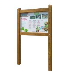 Panneau d'affichage en bois fond PVC impression