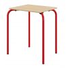 Table scolaire examen - rouge ral 3000