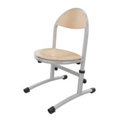 Chaise maternelle réglable en hauteur grise