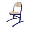 Chaise école maternelle réglable en hauteur appui sur table bleue