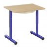 Table maternelle réglable individuelle - panneau mélaminé - sans tiroir - bleu ral 5002