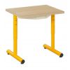 Table maternelle réglable 60 x 50 mm - panneau stratifié - sans tiroir - jaune ral 1003