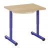 Table maternelle réglable individuelle - panneau stratifié - sans tiroir - bleu ral 5002