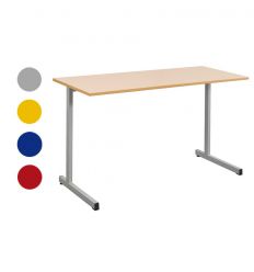 Table scolaire biplace couleurs piètement