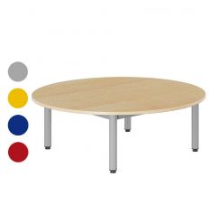 Table ronde maternelle - couleurs piètement