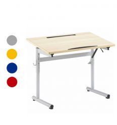 Table scolaire PMR avec couleurs piètement