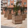 Jardinières urbaines carrées en bois